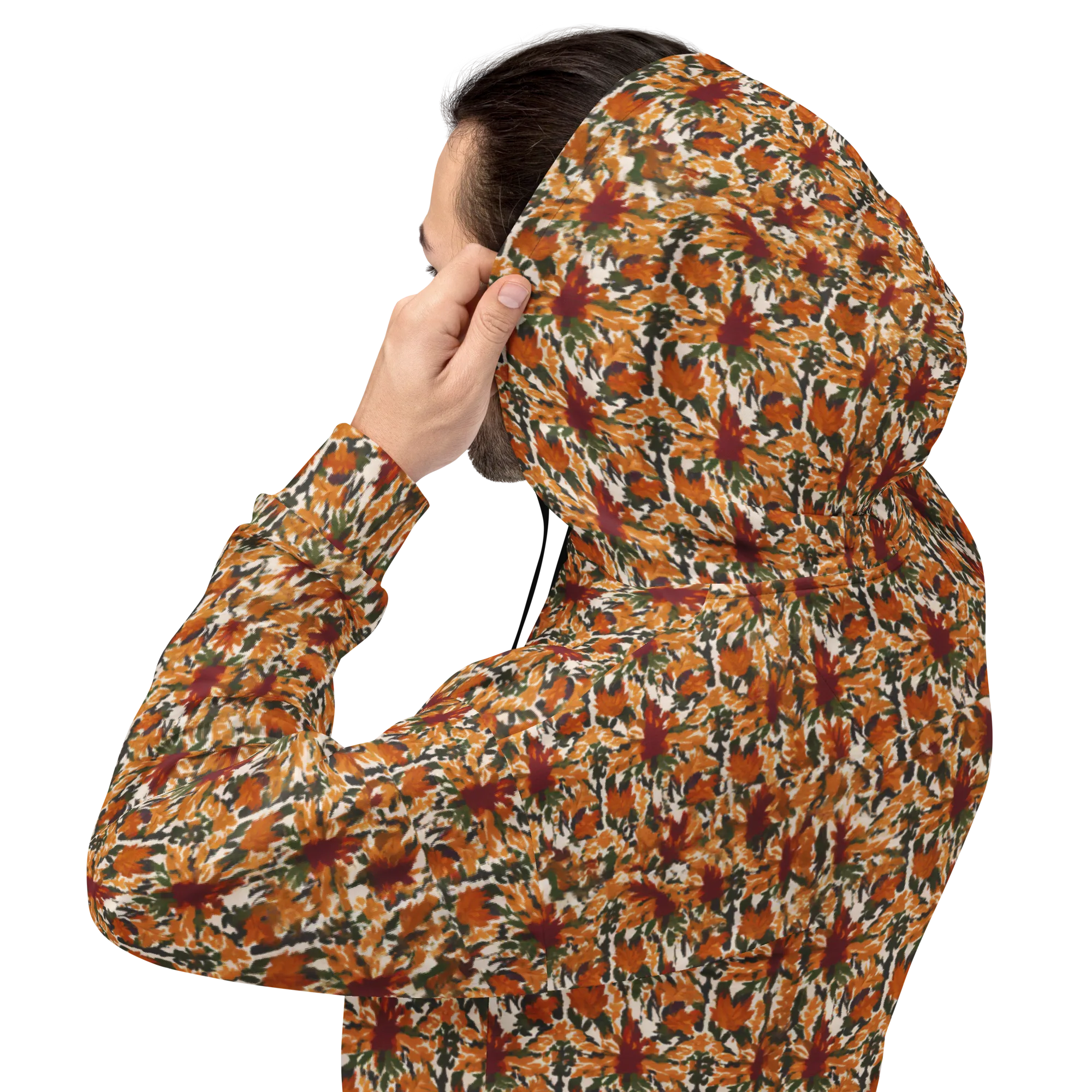 Rust Bloom on Hoodie — Back