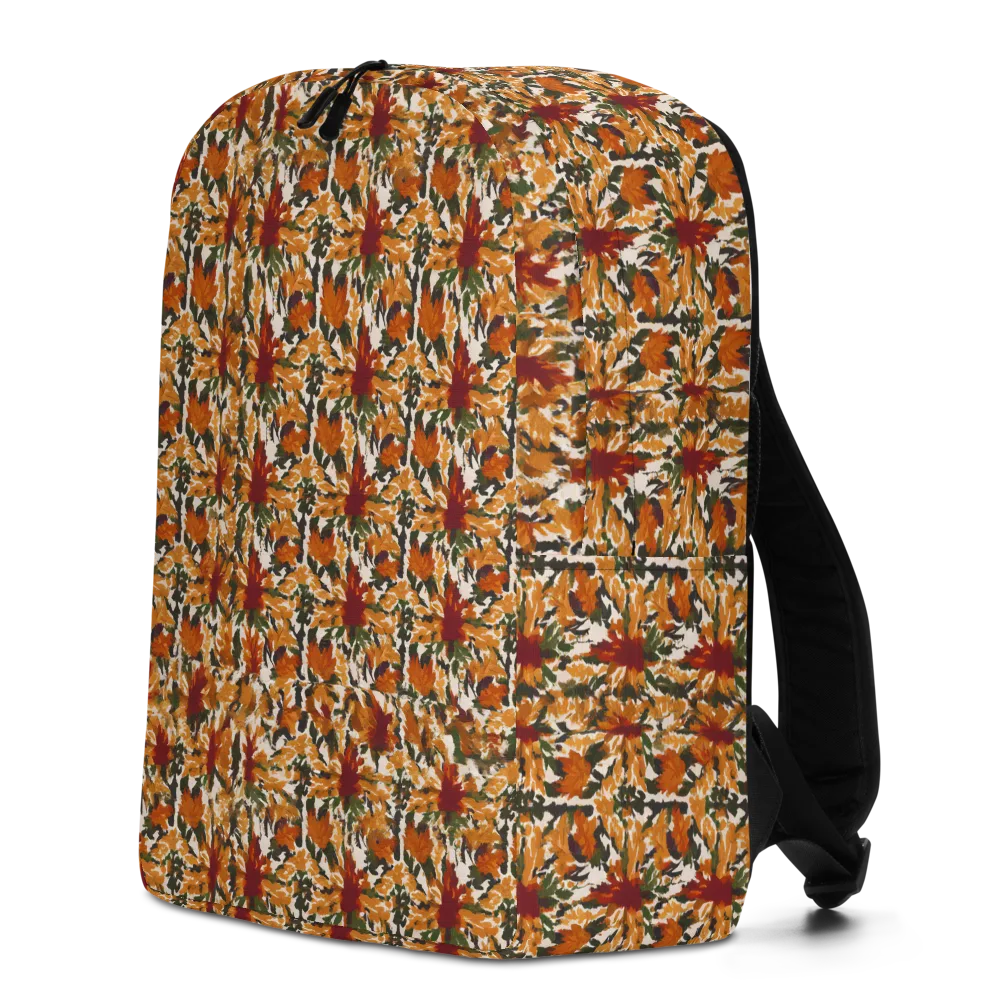 Rust Bloom on Minimalist Backpack — Left