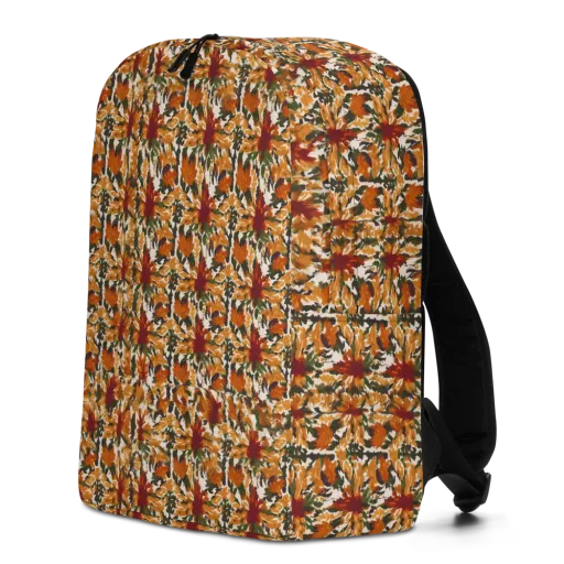 Rust Bloom on a Minimalist Backpack