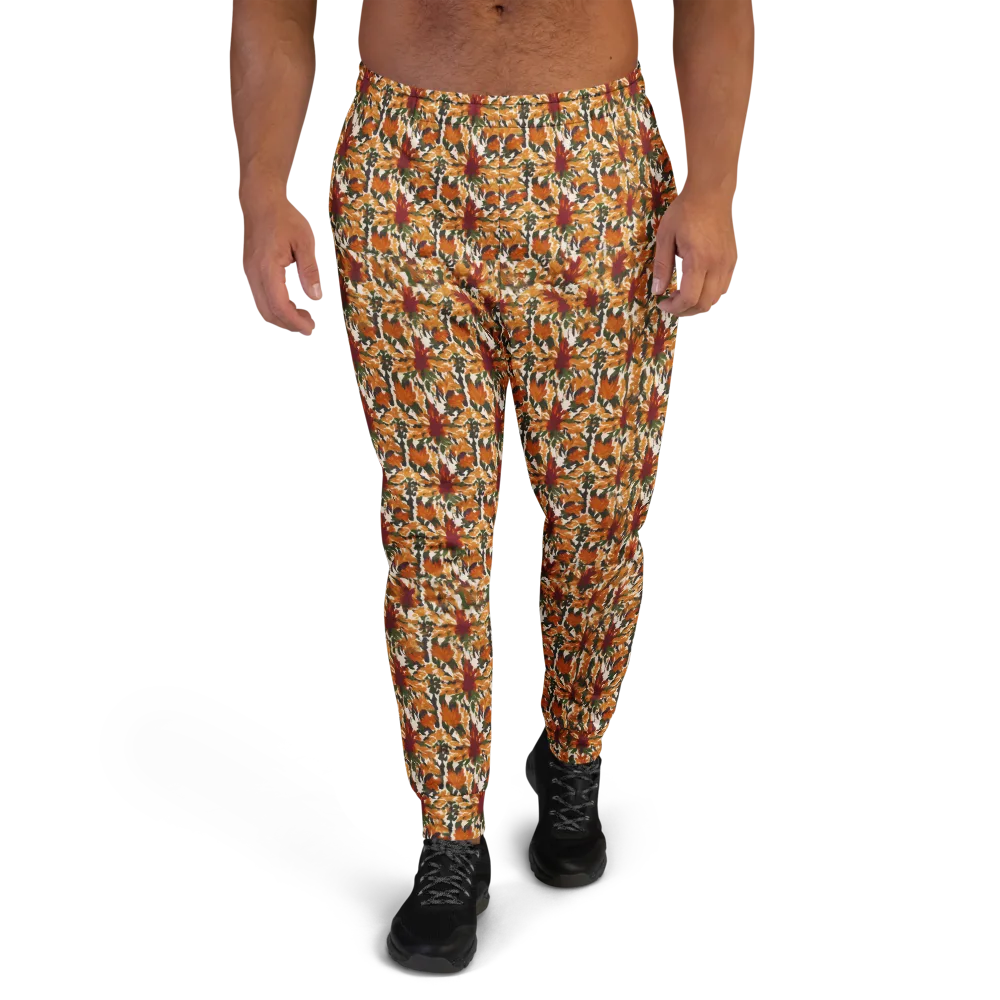 Rust Bloom on Men's Joggers — Front