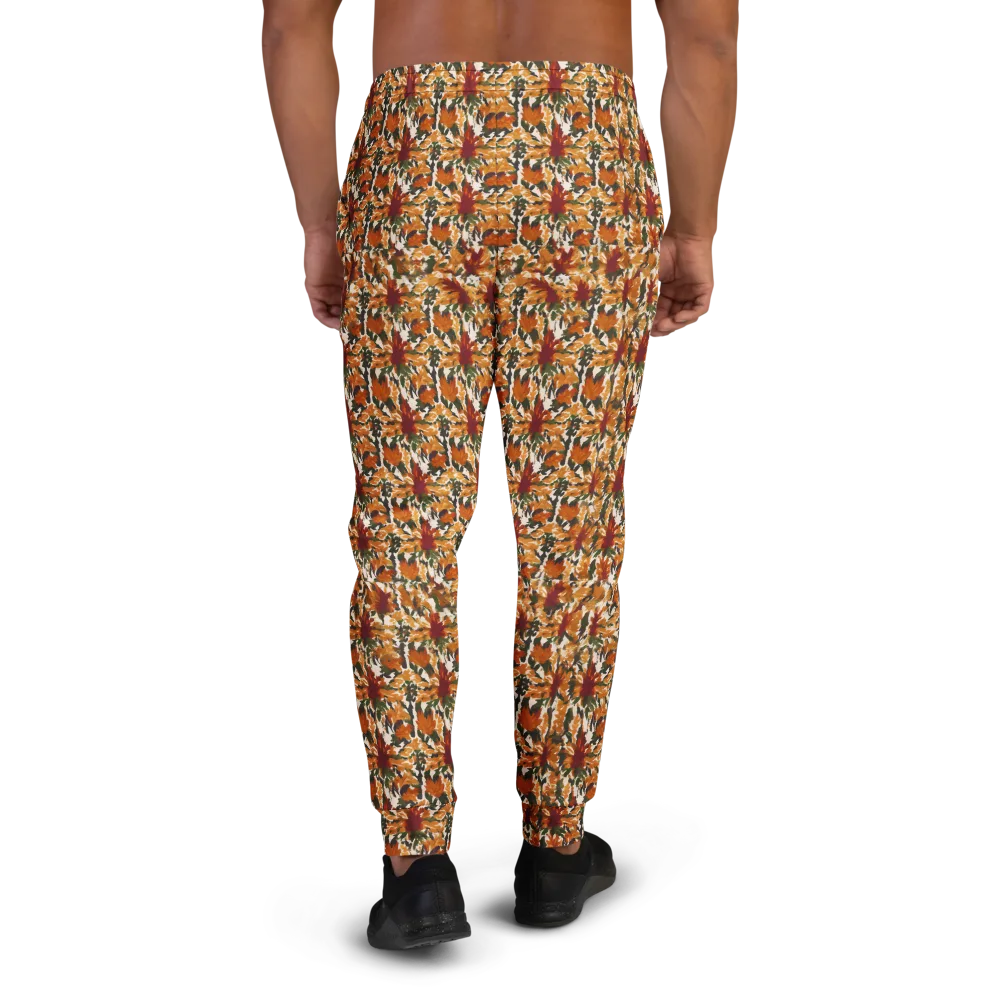 Rust Bloom on Men's Joggers — Back