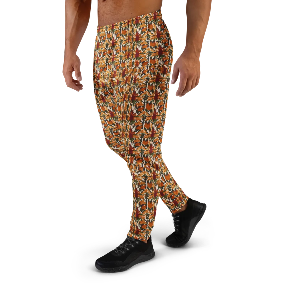Rust Bloom on Men's Joggers — Left