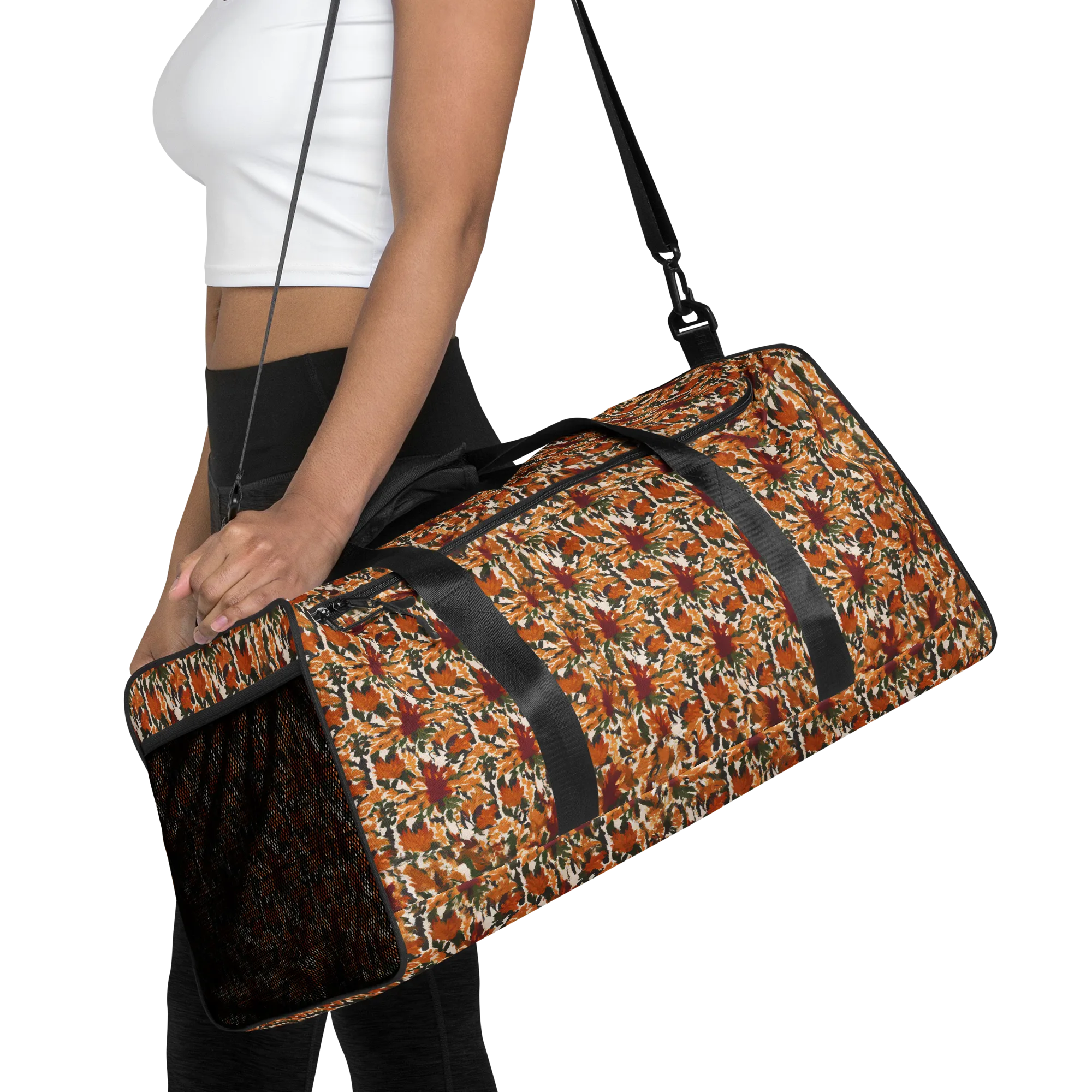 Rust Bloom on Duffle Bag — Front