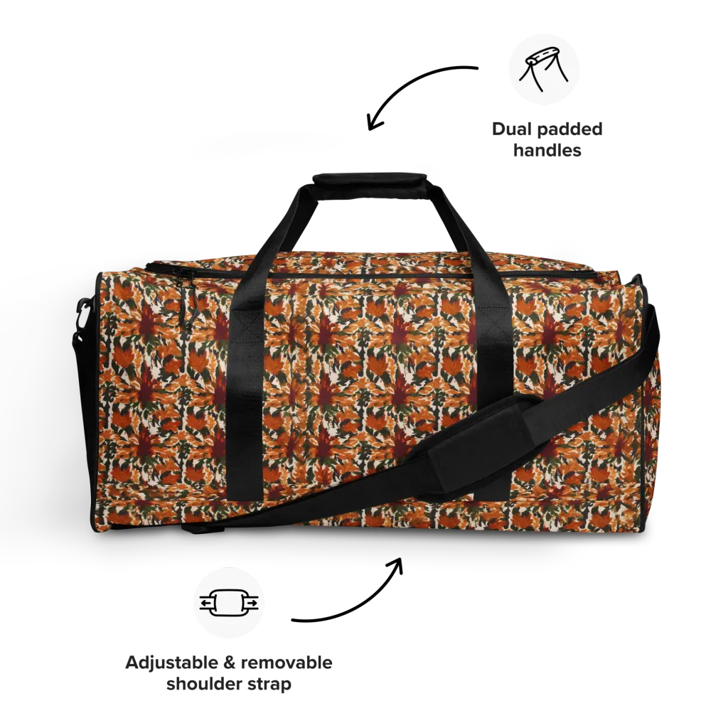 Rust Bloom on Duffle Bag — Front