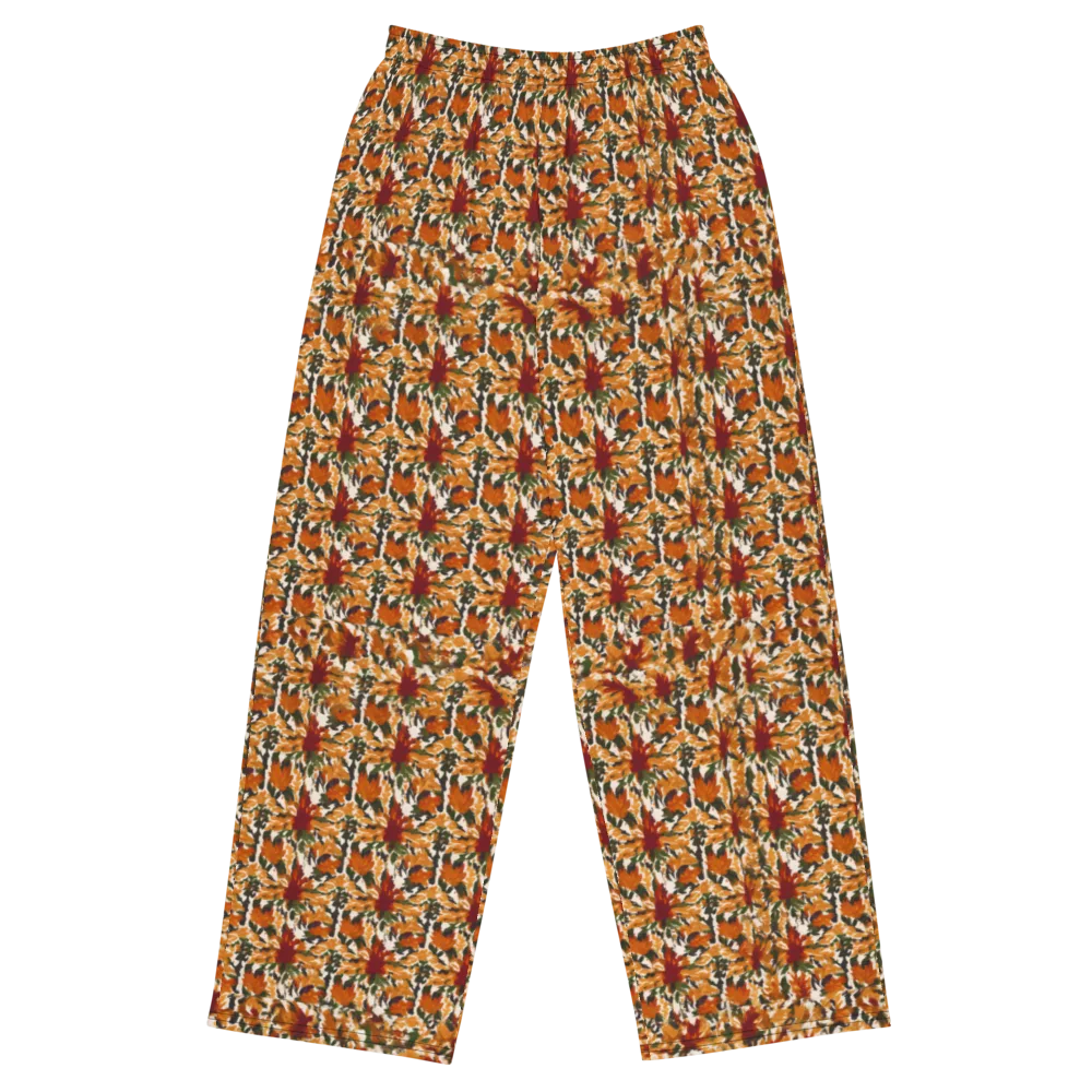 Rust Bloom on Wide-Leg Pants — Front