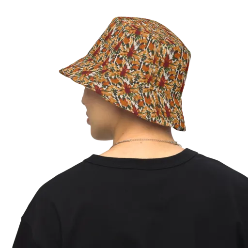 Rust Bloom on a Reversible Bucket Hat