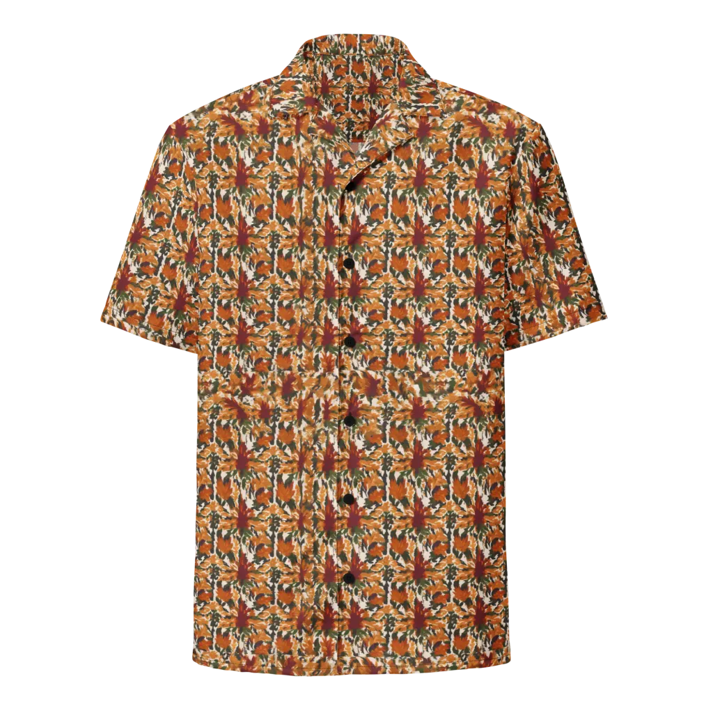 Rust Bloom on Button Shirt — Front