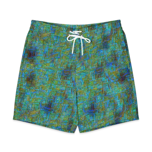 Neon Blueprint on a Men's Board Shorts
