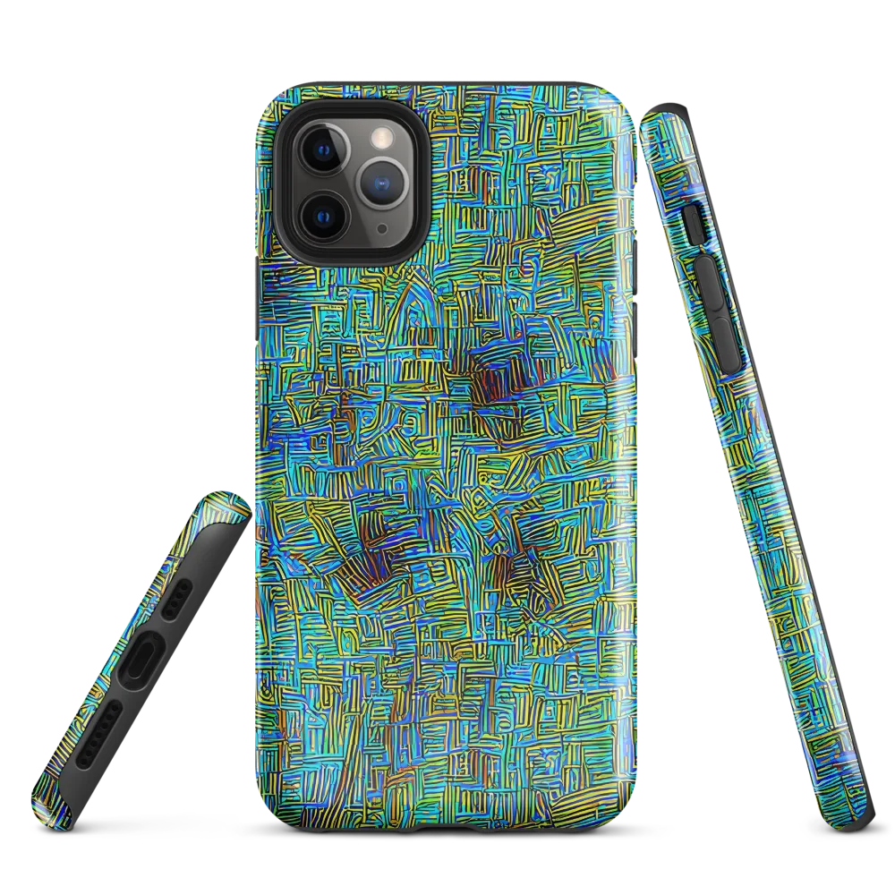 Neon Blueprint on Tough Case for iPhone® — Front