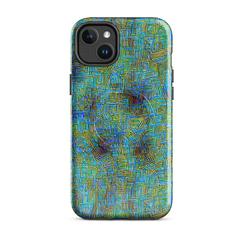 Neon Blueprint on MagSafe Tough Case for iPhone® — Front