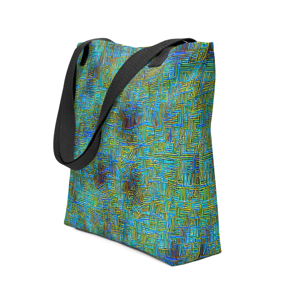 Neon Blueprint on Tote Bag — Front