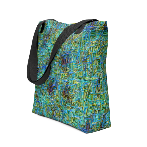 Neon Blueprint on a Tote Bag