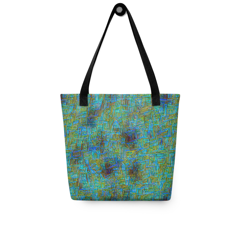 Neon Blueprint on Tote Bag — Front