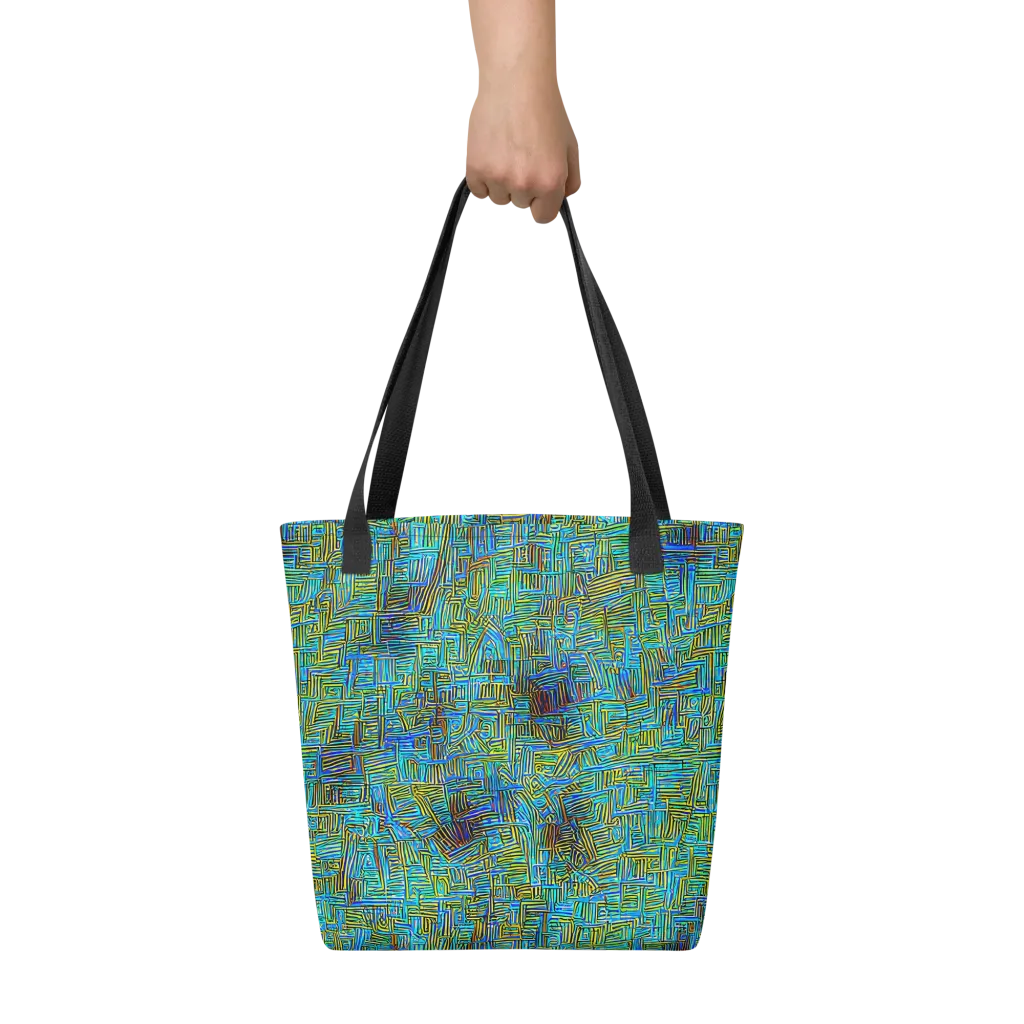 Neon Blueprint on Tote Bag — Front