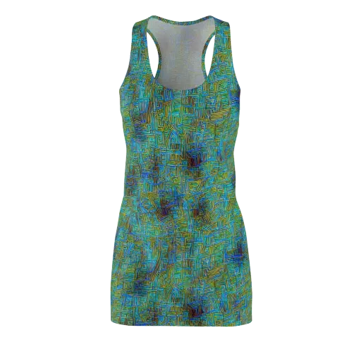 Neon Blueprint on a Racerback Dress