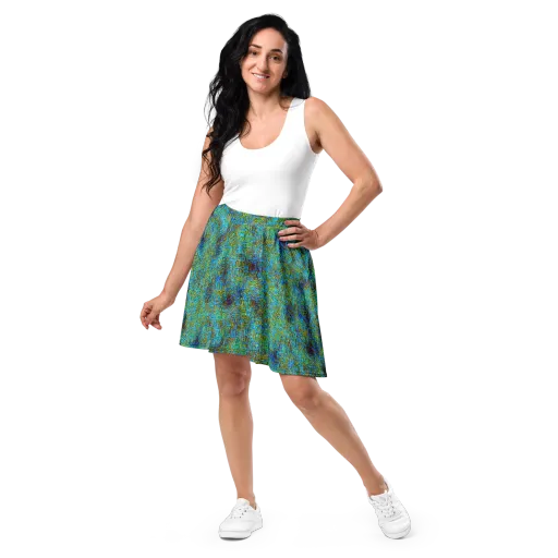 Neon Blueprint on a Skater Skirt