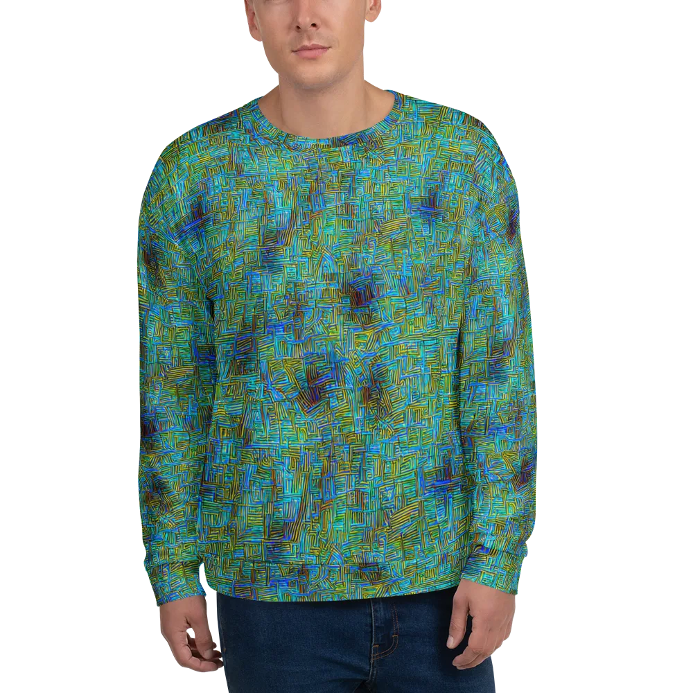 Neon Blueprint on Sweatshirt — Front