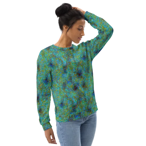 Neon Blueprint on a Sweatshirt