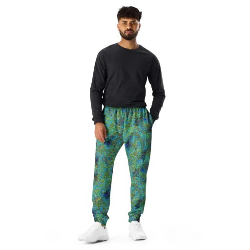 Neon Blueprint on a Men's Joggers