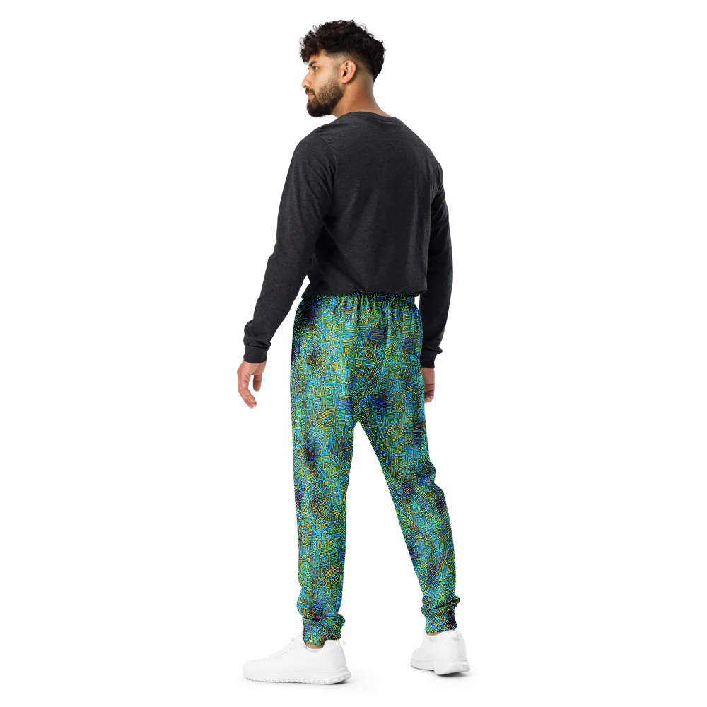 Neon Blueprint on Men's Joggers — Back