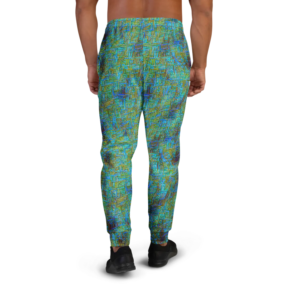 Neon Blueprint on Men's Joggers — Back