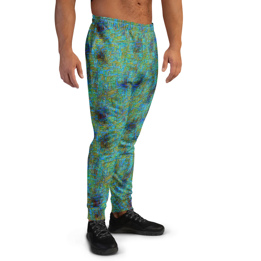 Neon Blueprint on Men's Joggers — Right