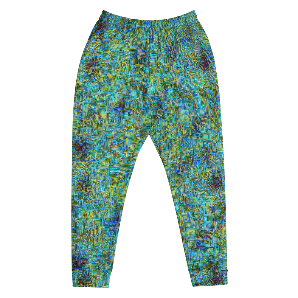 Neon Blueprint on Men's Joggers — Front
