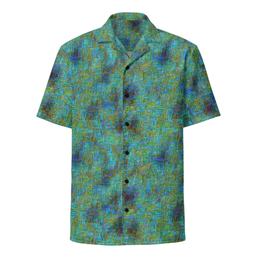 Neon Blueprint on a Button Shirt