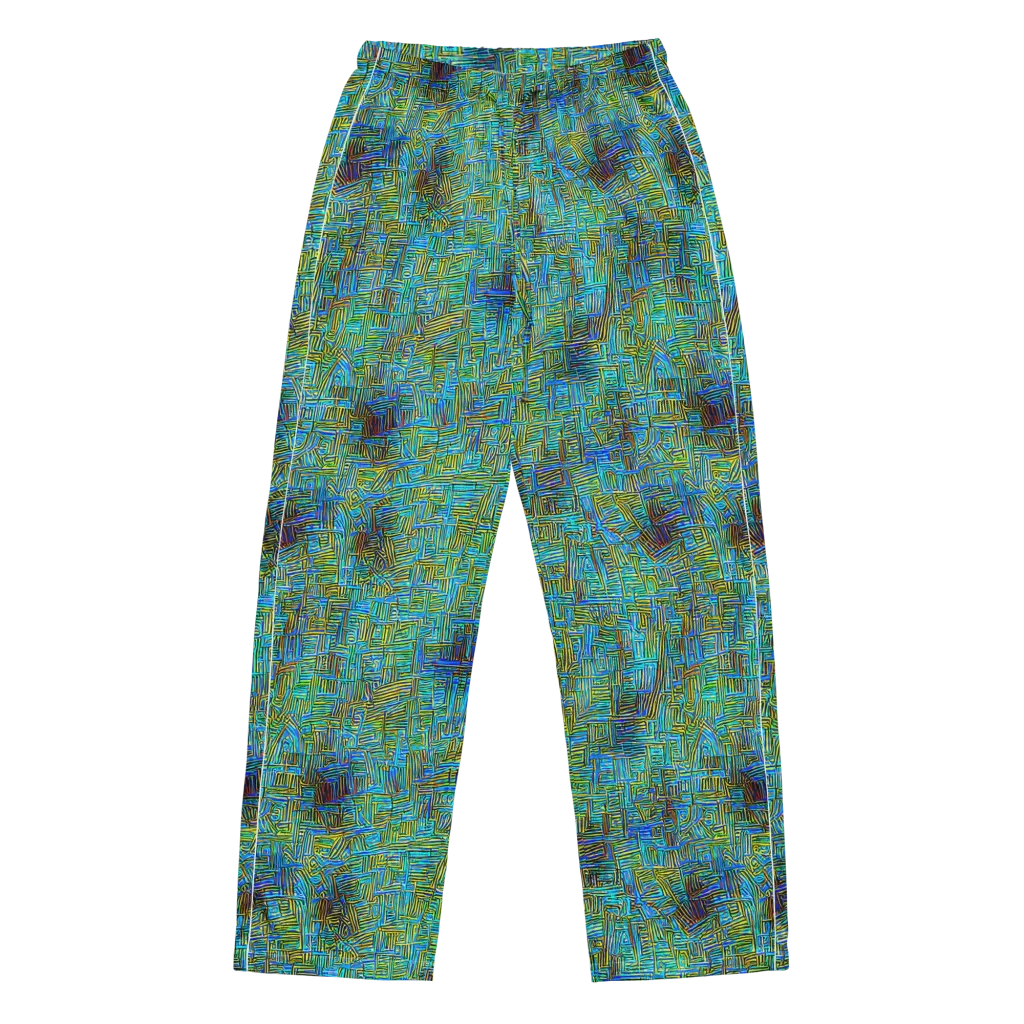 Neon Blueprint on Women's Pajama Pants — Front