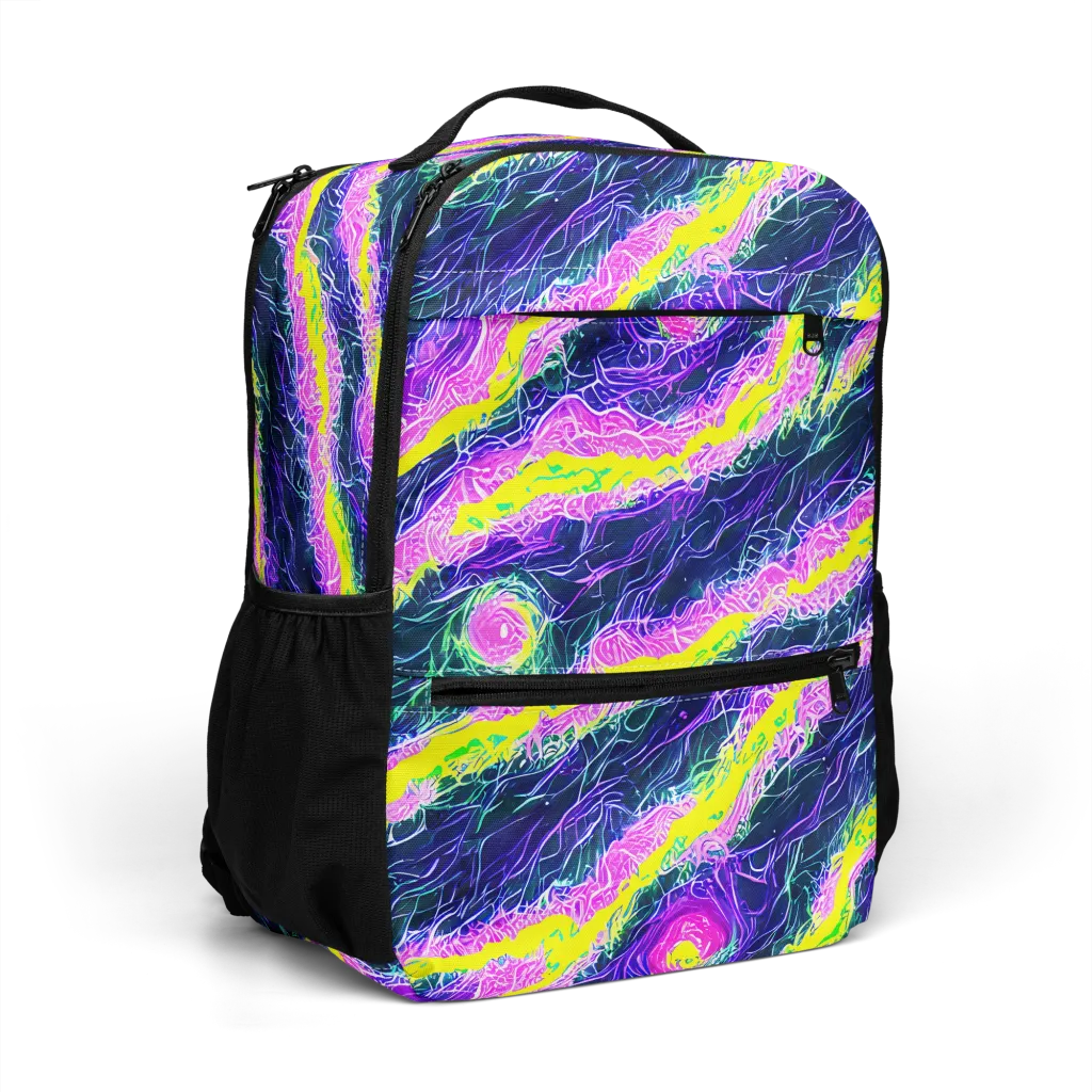 Cyber Blossom on Utility Backpack — Right Front