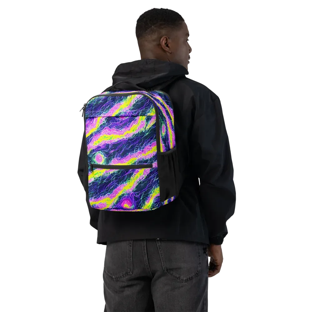 Cyber Blossom on Utility Backpack — Back