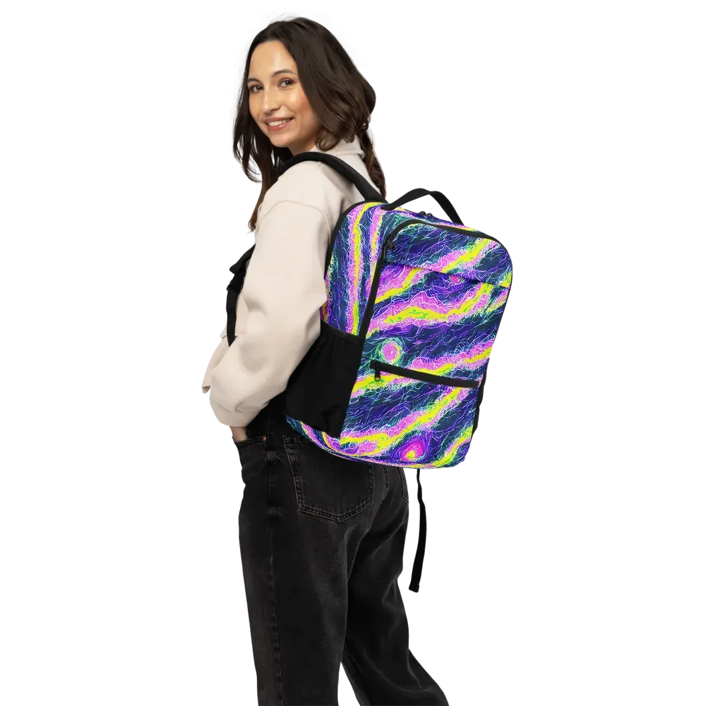 Cyber Blossom on Utility Backpack — Back