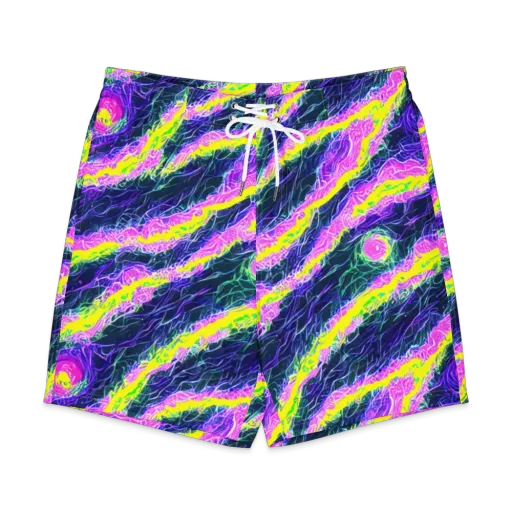 Cyber Blossom on a Men's Board Shorts