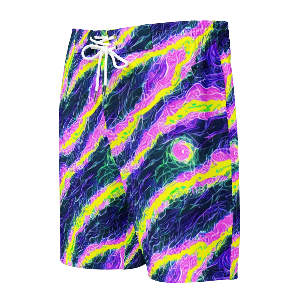Cyber Blossom on Men's Board Shorts — Front