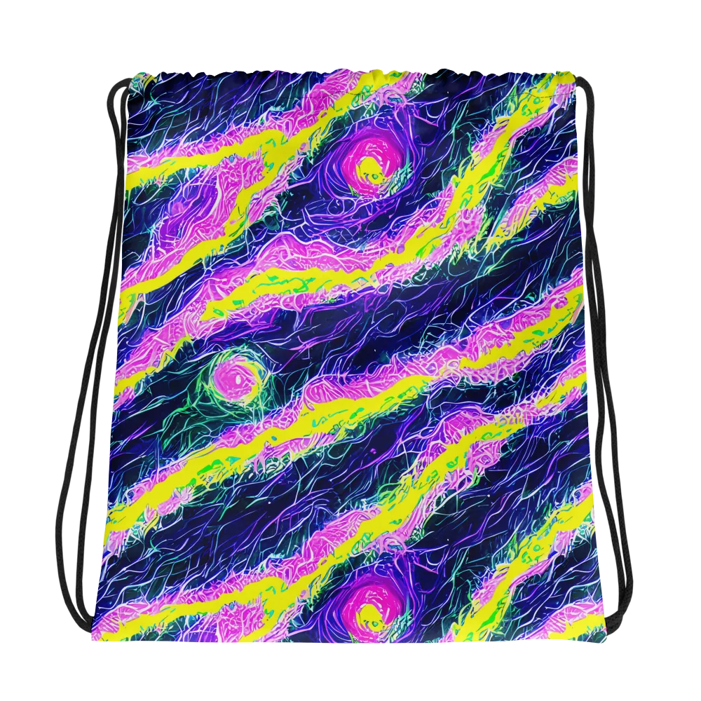 Cyber Blossom on Drawstring Bag — Photo