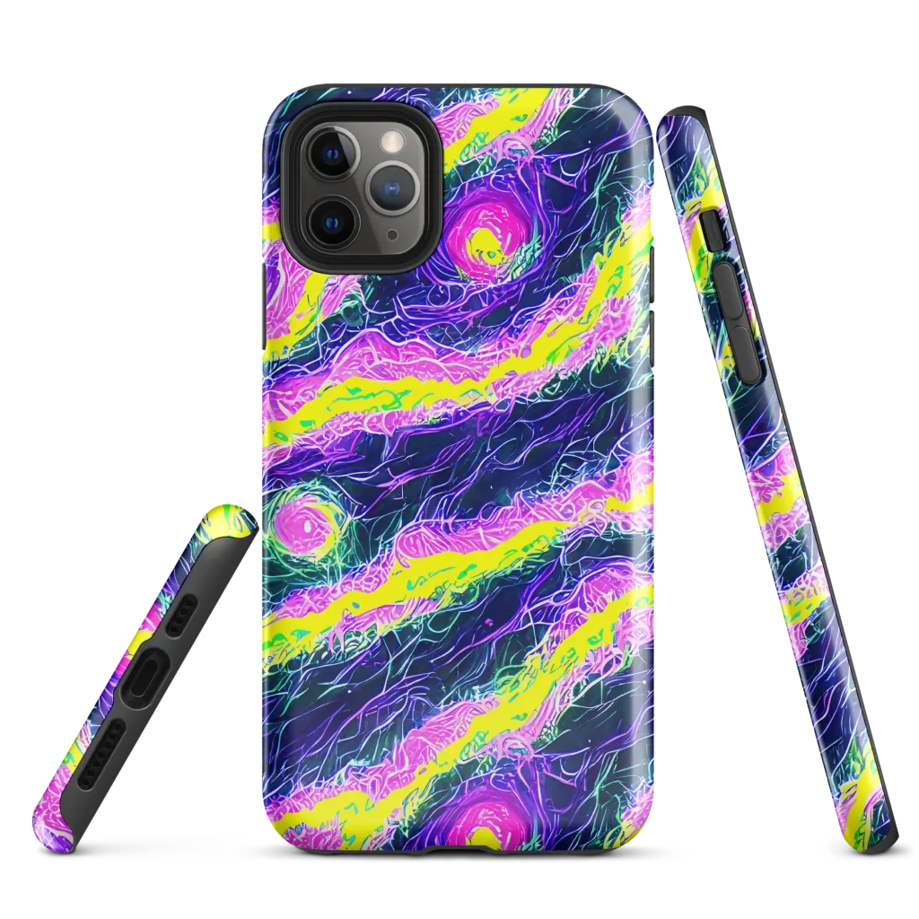 Cyber Blossom on Tough Case for iPhone® — Front