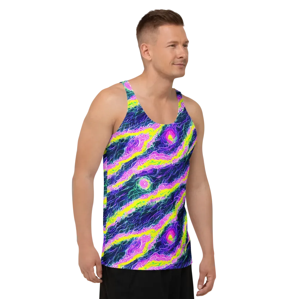 Cyber Blossom on Men's Tank Top — Right Front