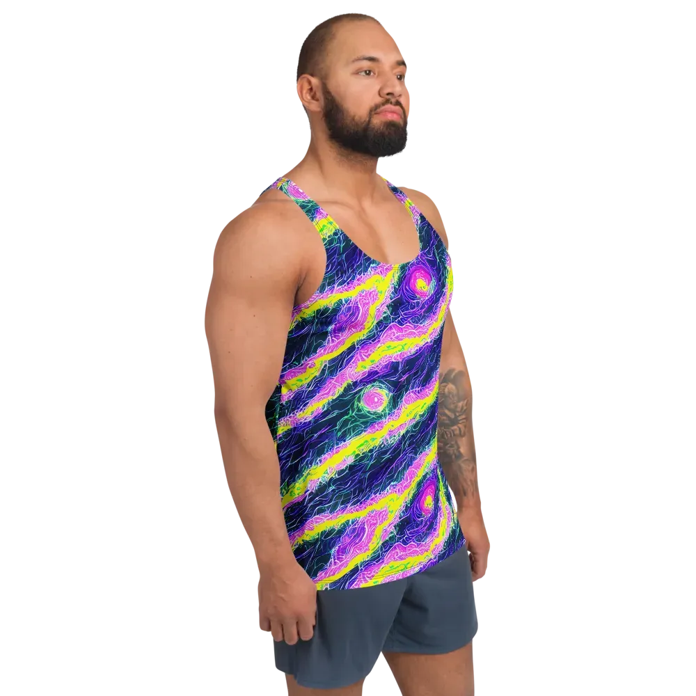 Cyber Blossom on Men's Tank Top — Right Front