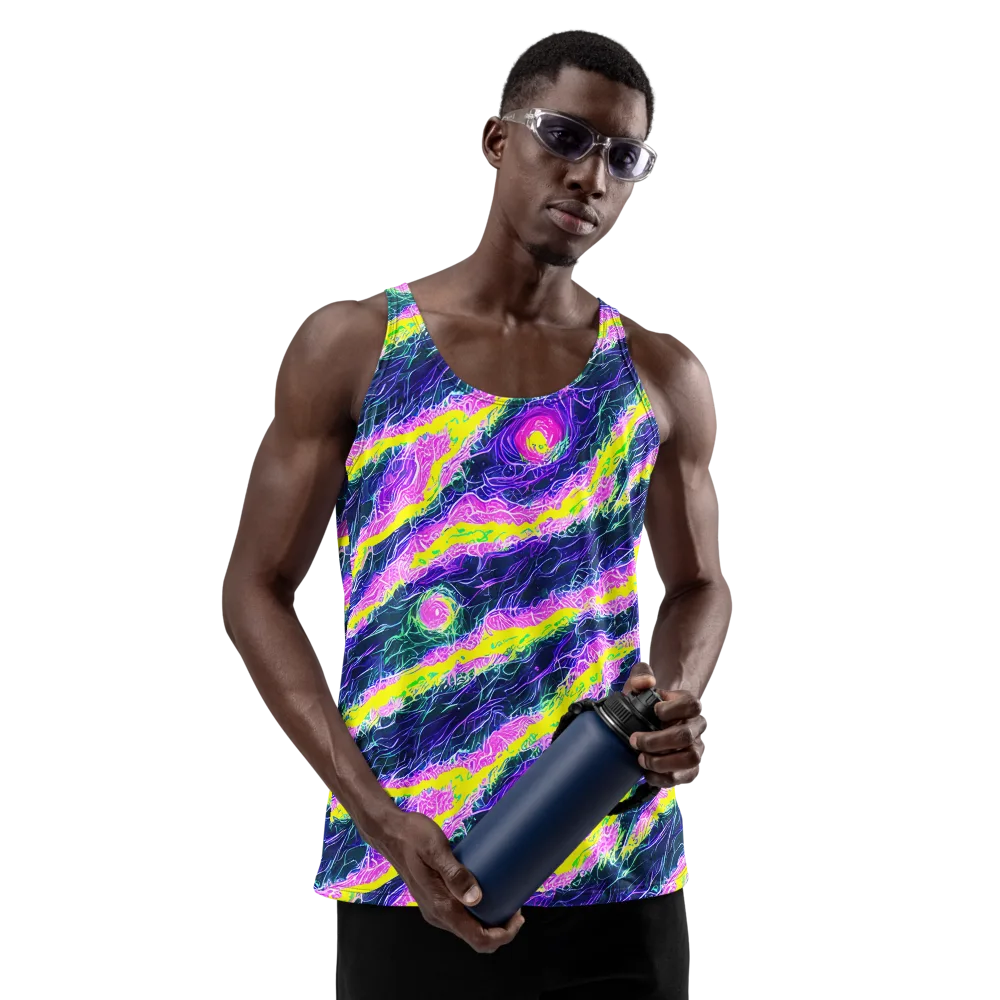 Cyber Blossom on Men's Tank Top — Front