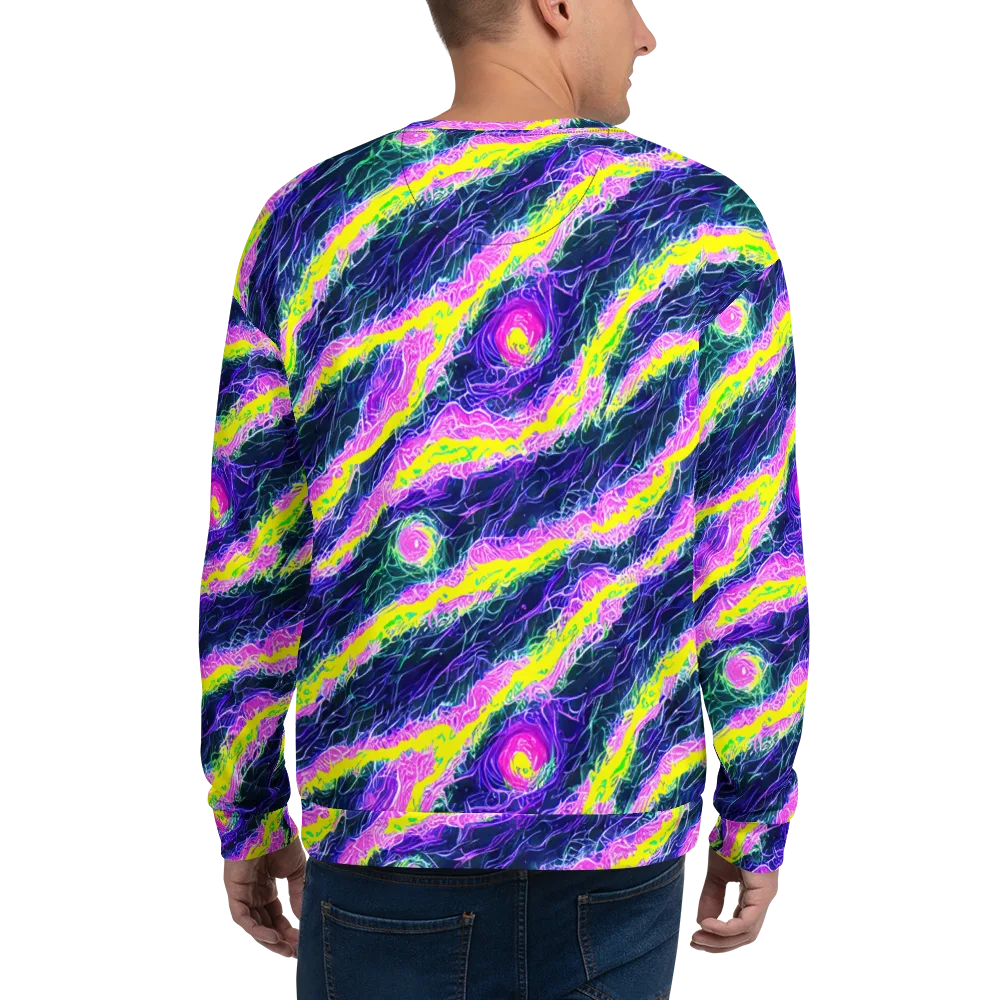 Cyber Blossom on Sweatshirt — Back