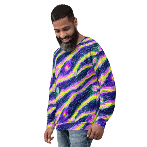Cyber Blossom on a Sweatshirt
