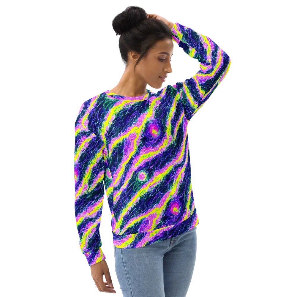 Cyber Blossom on Sweatshirt — Right Front