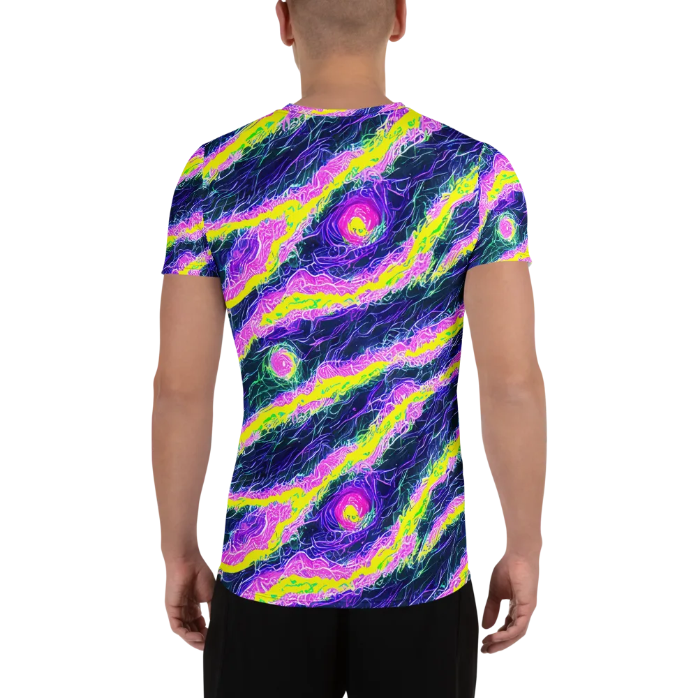 Cyber Blossom on Men's Athletic T-Shirt — Back