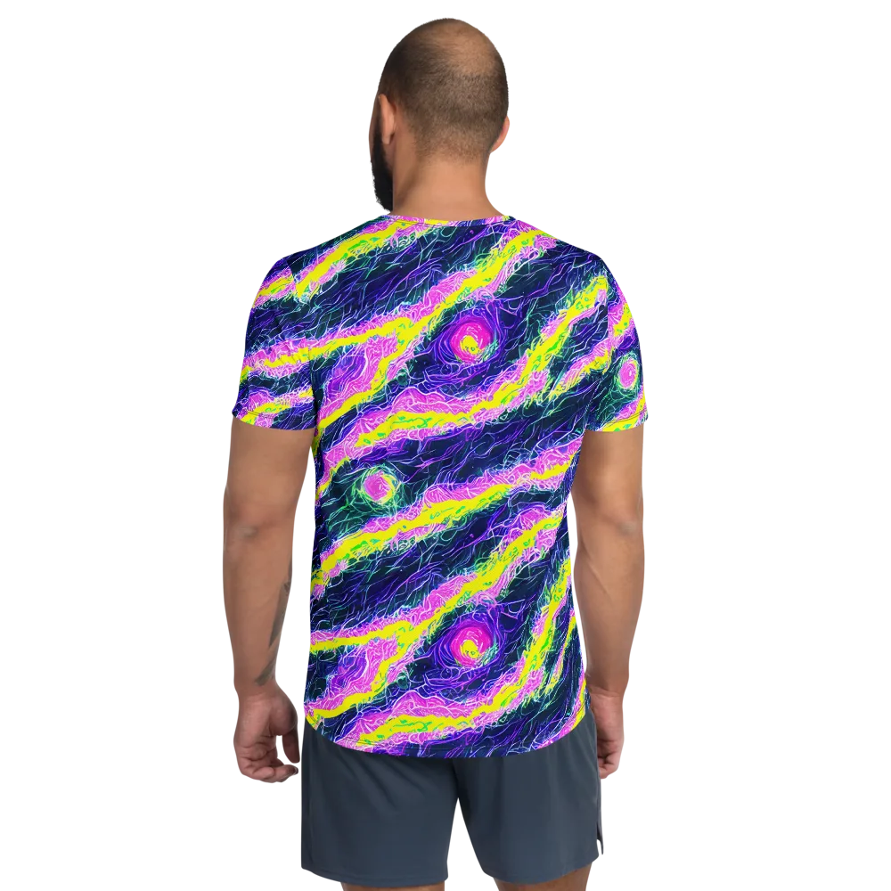 Cyber Blossom on Men's Athletic T-Shirt — Back