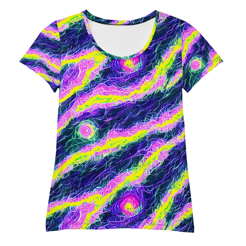 Cyber Blossom on Women's Athletic T-Shirt — Front
