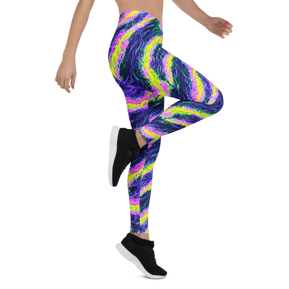 Cyber Blossom on Leggings — Right