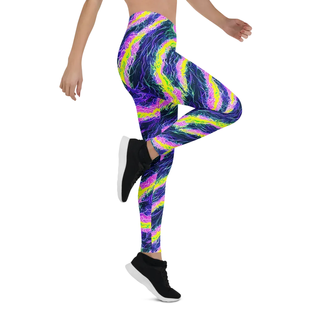 Cyber Blossom on Leggings — Right