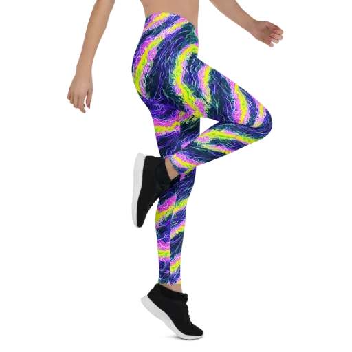 Cyber Blossom on a Leggings