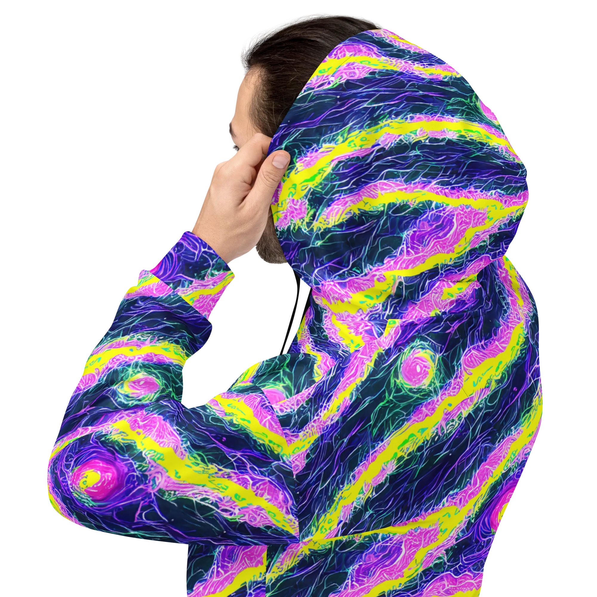 Cyber Blossom on Hoodie — Back