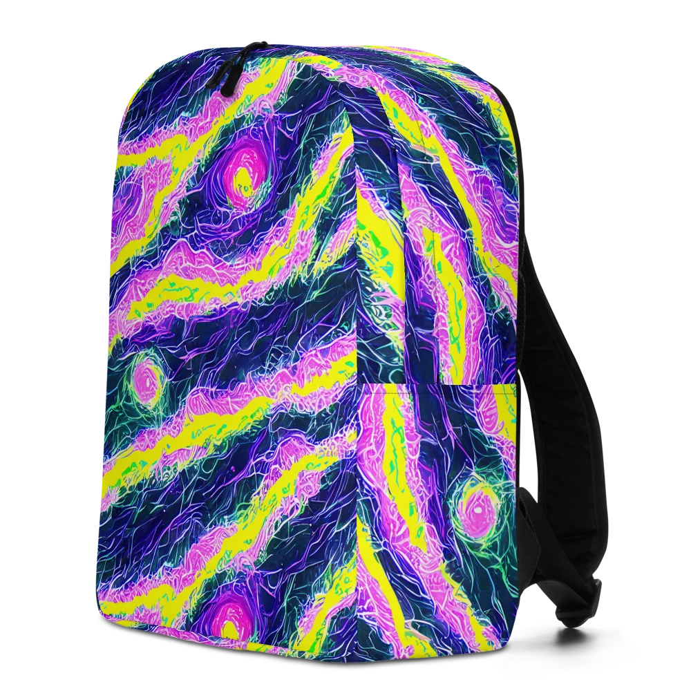 Cyber Blossom on Minimalist Backpack — Left